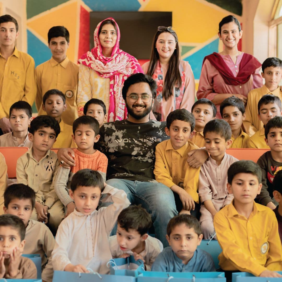MRS Team with children at Fareeda Bashir Trust