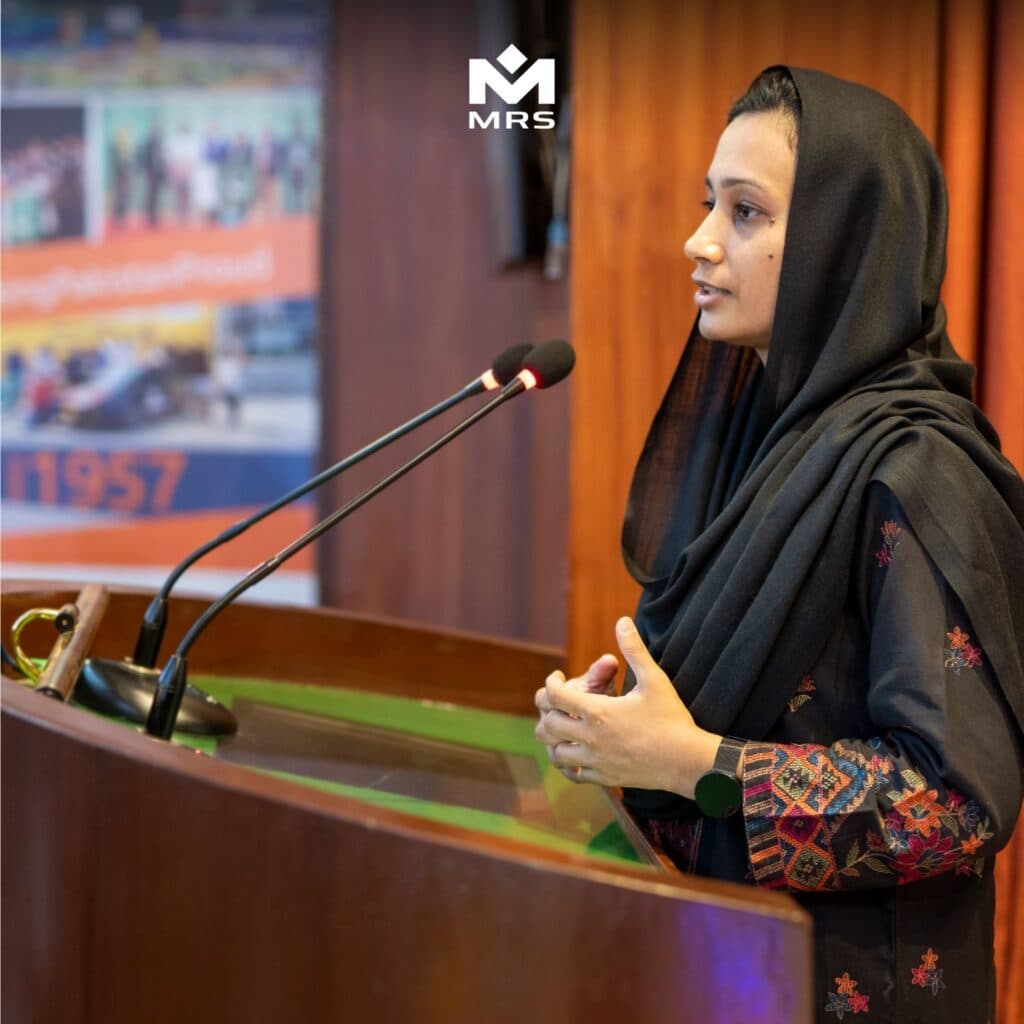 Head of Embedded Development at MRS Technologies giving speech at the closing ceremony of NERC 2023 