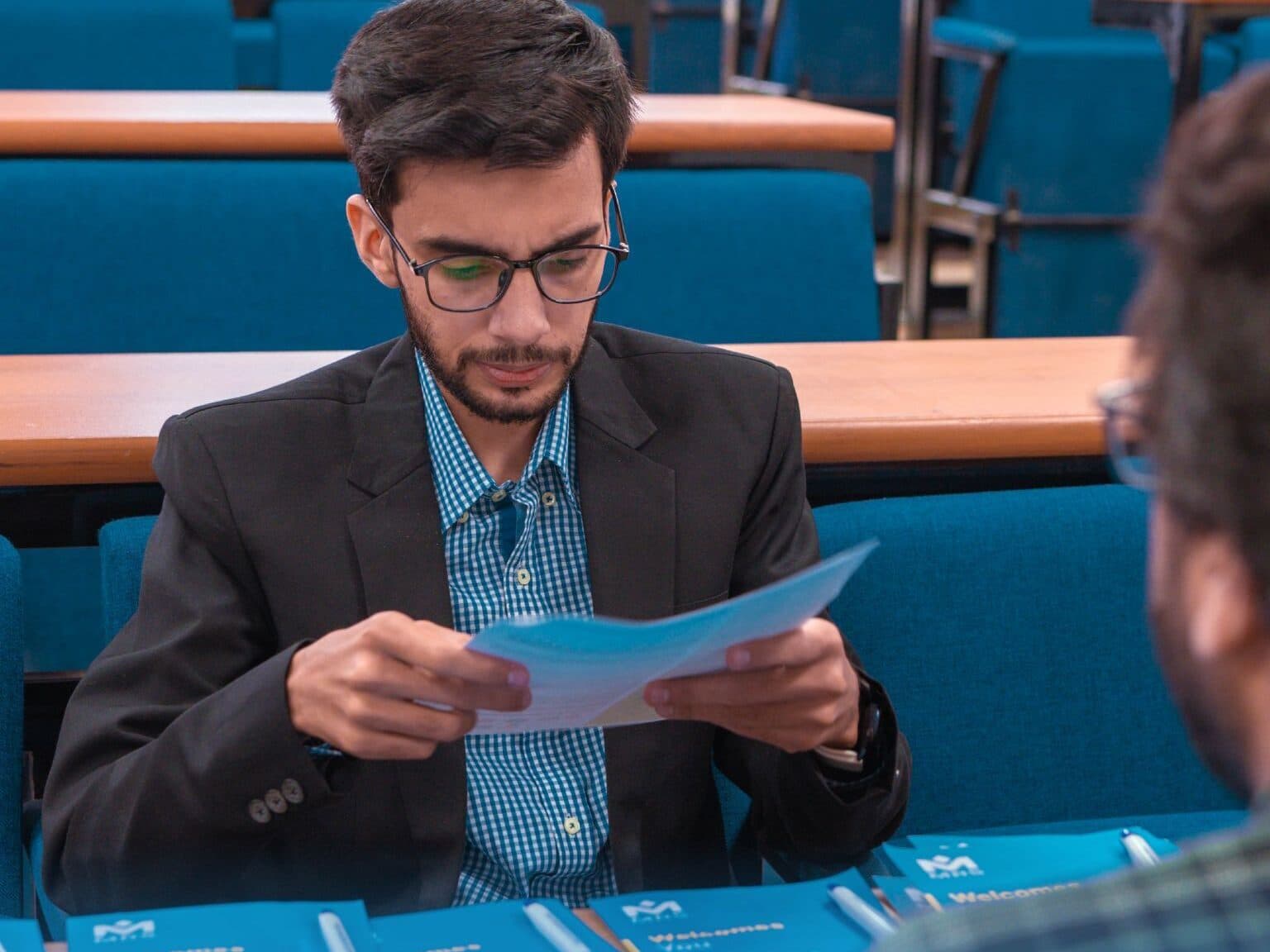 Usama Javaid, Head of hardware development mentoring candidates at FAST Job Fair 2023 | MRS Technologies